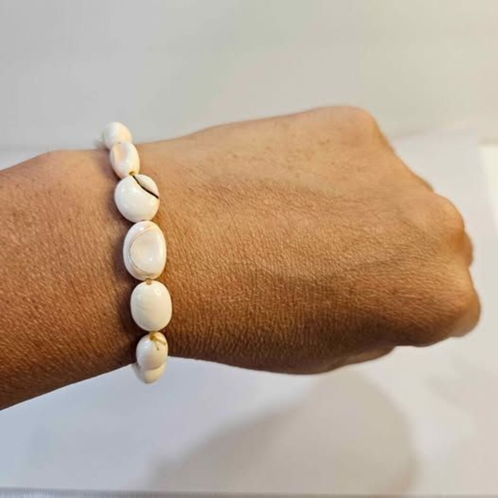 White Cowrie Shell Bracelet